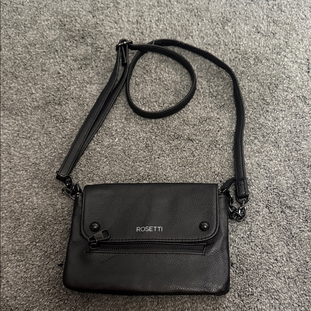 Rosetti Elegant Black Crossbody Bag